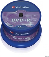 DVD + R disk na jeden záznam 4,7 GB tortový box 50ks