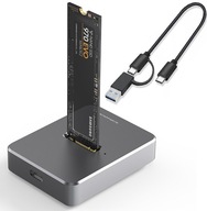 Aluminium Station NVME/SATA PCIe M.2 USB C SSD disk