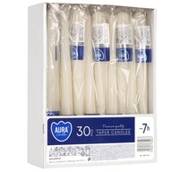 TAPER CANDLE stolová sviečka ECRU CREAM Bispol 24,5cm SADA 30 ks