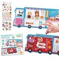 Sada opakovane použiteľných nálepiek WOOPIE ART&FUN Creative Scrapbook Vehicles