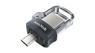 Pendrive SanDisk (32 GB; microUSB, USB 3.0; sivá)