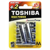 ALKAICKÉ BATÉRIE LR6 High Power blister 4 + 2 kusy BATERIE TOSHIBA