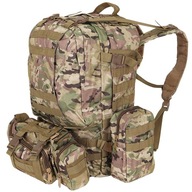 HQ MORO MILITARY BACKPACK 45L, profilované ramenné popruhy, 2 priehradky + 3 tašky + taška cez pás