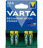 4X VARTA AAA R3 Ni-MH BATÉRIA 800MAH NABITÁ