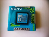 MiniDisc MD SONY Emerald Green 74 Japan 3ks-3bal