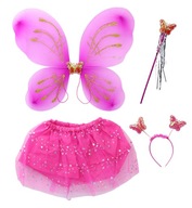 Set oblečenia Butterfly Fairy Sukňa Wings Čelenka Wand