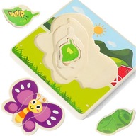 DREVENÉ PUZZLE MONTESSORI PRE DETI MOTÝĽ MWZ-3155