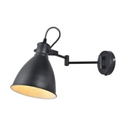 Čierna nastaviteľná nástenná lampa 1xE27 Espera 21-85238