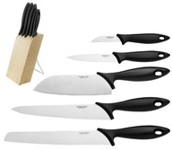 ZESTAW NOŻY NOŻE FISKARS ESSENTIAL 5 SZT + BLOK