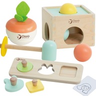 SENSORY TOYS MRKVY MONTESSORI PUZZLE KLASICKÉ SVETOVÉ PUZZLE