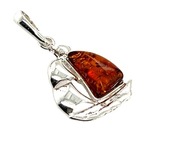 PRÍVESOK, člnkový prívesok, morská plachta, strieborný AMBER SILVER