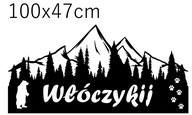 Nálepka Włóczykij Mountains Forest Travel 100x47cm