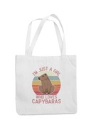 Capybara Copybara Bag Fan's Gift White 4