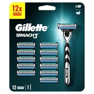 GILLETTE MACH 3 holiaci strojček + 12 NÁPLŇOV