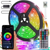 Farebný vodotesný LED pásik s RGB SMD Bluetooth pásikom Diaľkové ovládanie 12V 10M