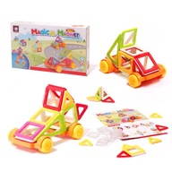 FAREBNÉ MAGNETICKÉ BLOKY MINI PUZZZLE 38 KS