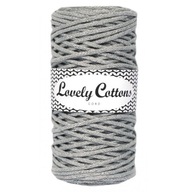 Bavlnená šnúra Lovely Cotton 3mm Strieborná niť