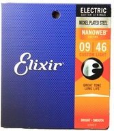 Struny pre elektrickú gitaru Elixir Nanoweb 9-46