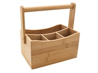 BAMBOO ORGANIZER box, nádoba s rukoväťou