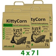 KittyCorn podstielka na kukuricu 4 x 7L