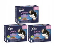 FELIX, Fantastic Junior, 36 x 85 g, v želé, 4 príchute, sada, Purina,