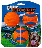 SADA loptičiek pre psov Chuckit! na aportovanie Fetch Medley M 6,5cm 3 ks