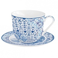 Porcelánová šálka s podšálkou INDIGO 370 ml