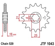 JT PREDNÉ OZNAČENIE 2152 14 KYMCO 250 VENOX '04-09