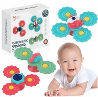 WOOPIE BABY hryzátka spinner spinning s prísavkou hryzátka sada na cvičenie 3 ks