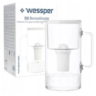 Filtračná kanvica z bieleho skla Wessper AquaClassic Crystalline 3,3L