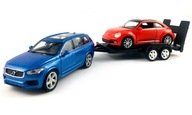 VOLVO XC90 A VW THE BEETLE + WELLY TRUCK 1:34