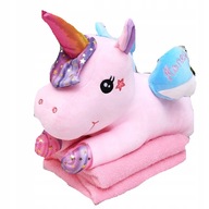 Deka s vankúšom 2v1 Pink Unicorn Maskot