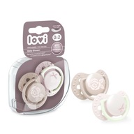 LOVI 22/900 Dynamický silikónový cumlík 0-2m 2 ks Baby Shower Girl