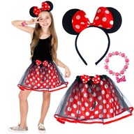 OUTFIT MINNIE MOUSE, MINI SUKŇA, ČELENKA, mašľa