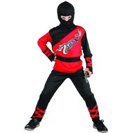 Kostým NINJA drak bojovník guľa HALLOWEEN 130/140