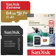 RÝCHLA PAMÄŤOVÁ KARTA 64 GB MICRO SD XC CLASS A2