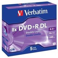 Disky Verbatim DVD+R 8,5 GB šperkovnica 5 ks