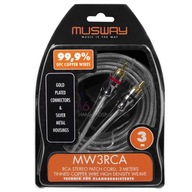 Musway MW3RCA RCA-RCA kábel 3 metre OFC meď 99,9%