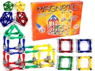 MAGNETICKÉ STAVEBNÉ BLOKY 3D PUZZZLE VZDELÁVACIA VEĽKÁ SADA 120 EL