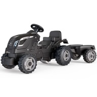 SMOBY Black Traktor XL s pedálmi a prívesom