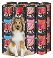 RAFI Mix Flavors Mokré krmivo pre psov 24 x 400 g bezobilné krmivo pre psov