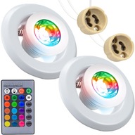 2x STROPNÝ RÁMEČEK RGB LED STROPNÁ ŽIAROVKA DIAĽK