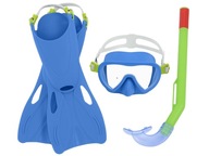 POTÁPAČSKÁ SÚPRAVA BLUE MASK FINS TUBE Snorkel BESTWAY FOR DETS