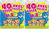 Toaletný papier BEARS 80 roliek, 3 vrstvy