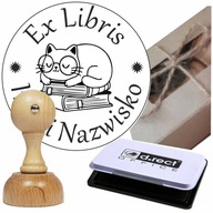 Pečiatka Pečiatka + Inker Drevený tradičný darček Ex Libris Designs