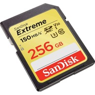 SanDisk Extreme SDXC SD karta 256GB V30 U3 150MB/s