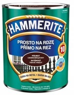 Hammerite rovný na hrdze, tmavohnedý polomatný, 2,5L