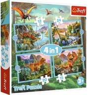 Puzzle 4v1 Jedinečné dinosaury TREFL