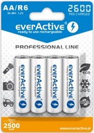 4x Batérie EverActive AA R06 2500mAh LR06 4ks. LR06 palice