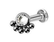 Titánový ozdobný labret - vnútorný závit - 1,2/8